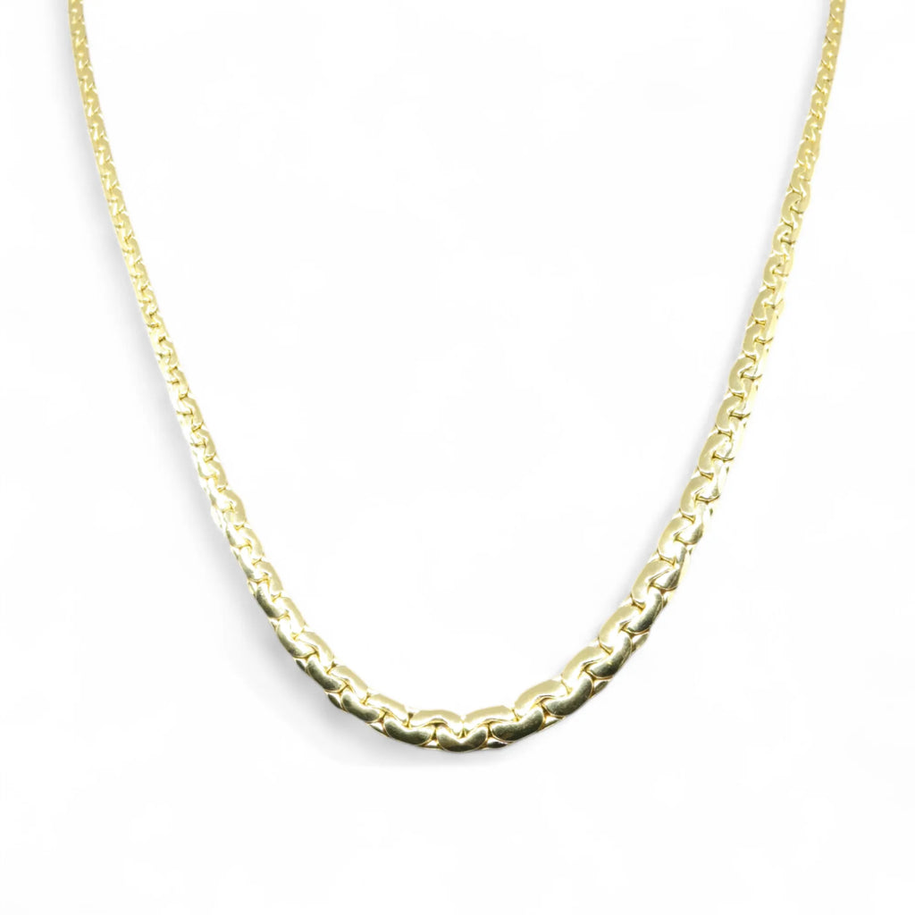 Damenhalskette aus 18kt Gold, Modell doppelte Snake