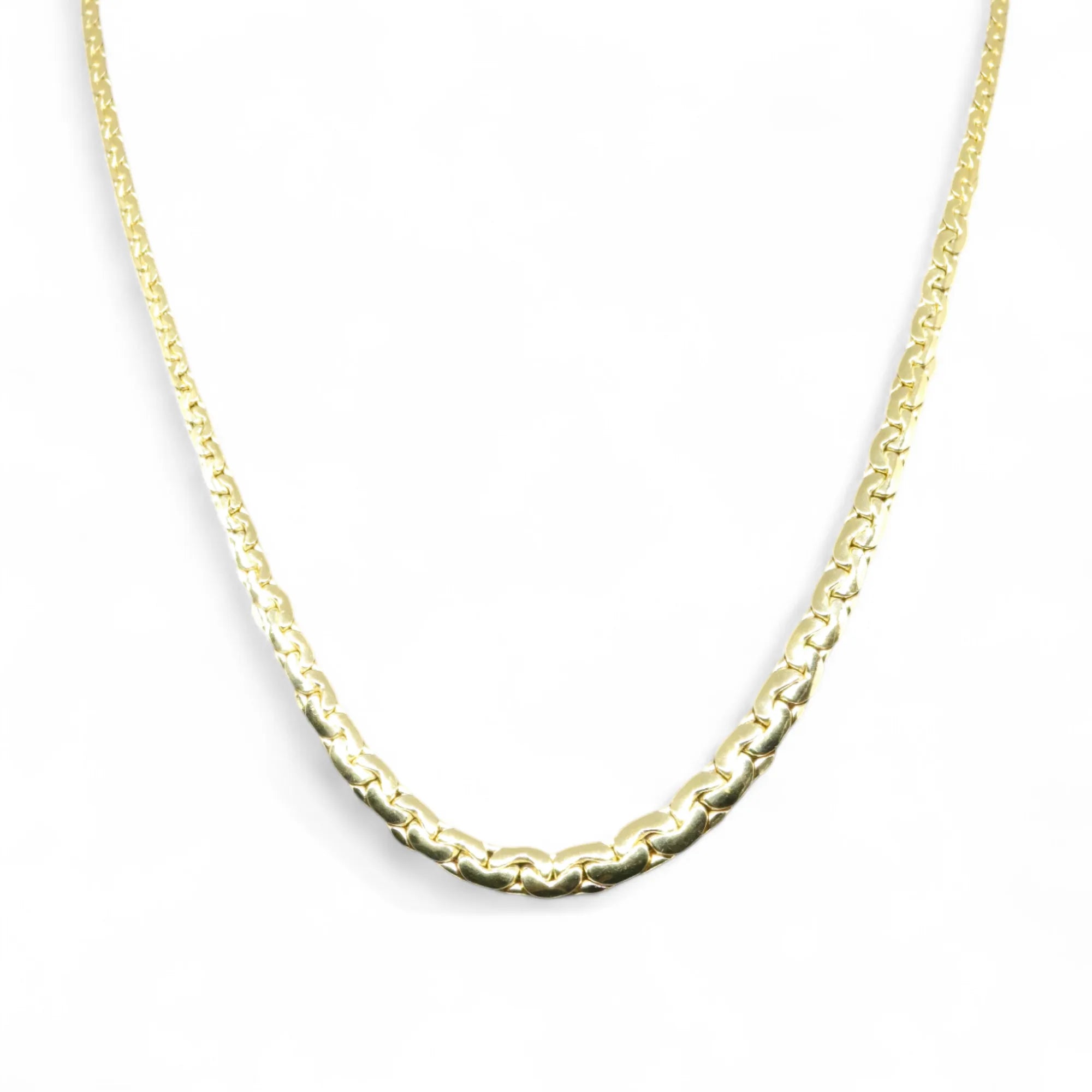Damenhalskette aus 18kt Gold, Modell doppelte Snake