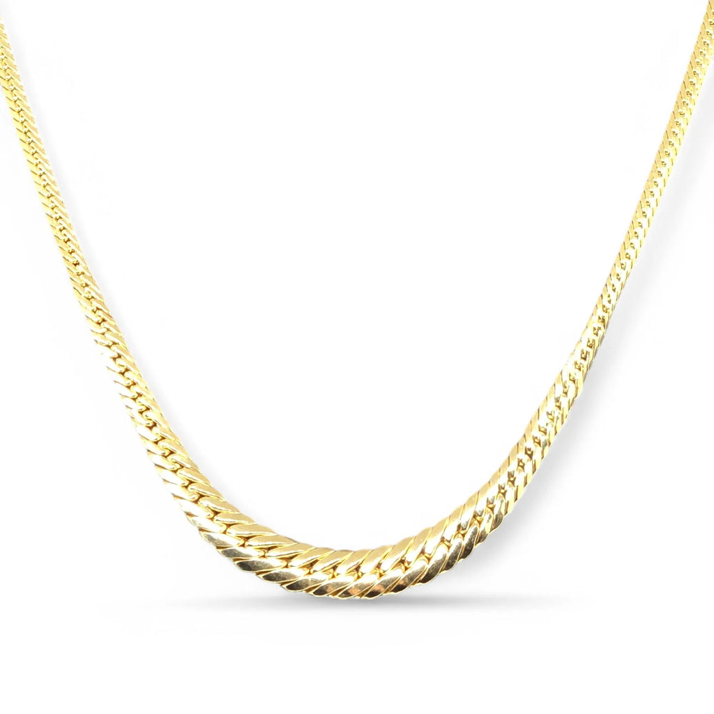 Collana donna in oro 18kt modello Snake elegante e luminosa doppia