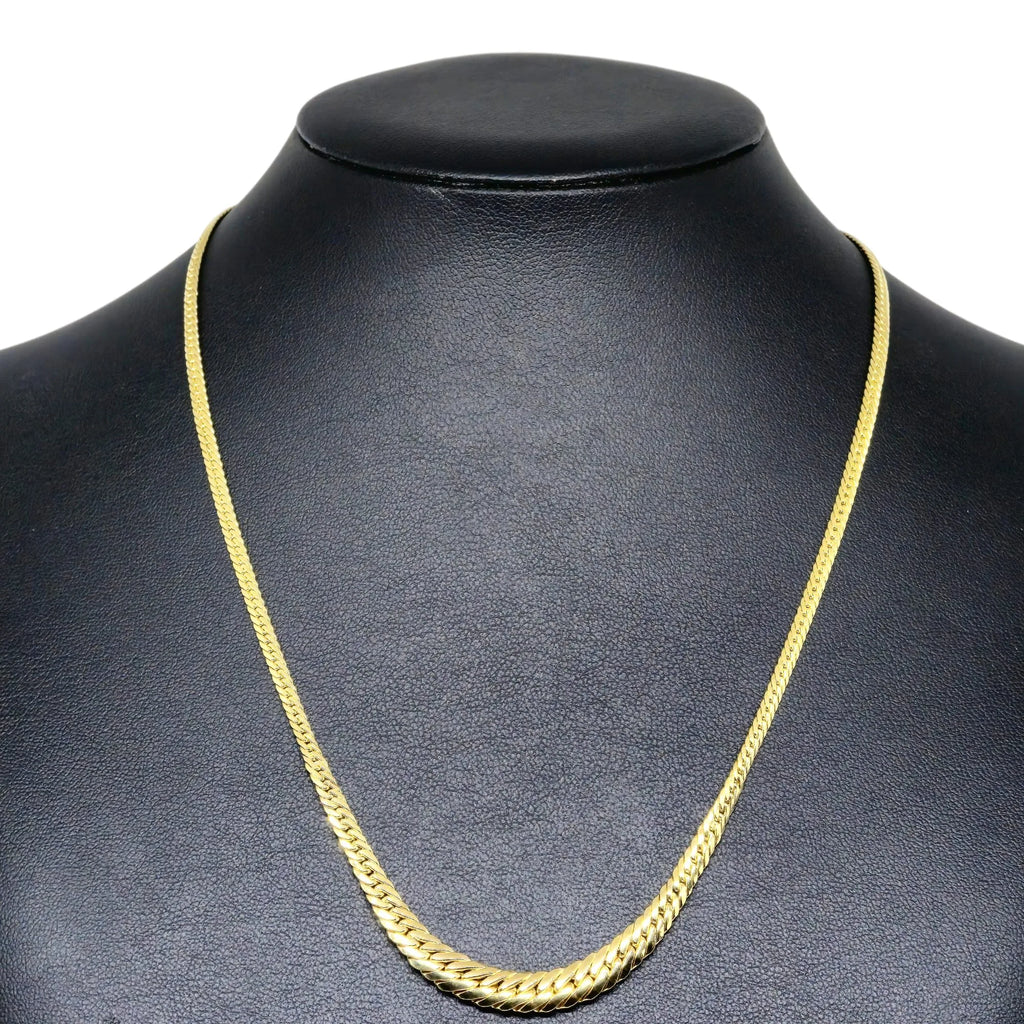 Collana donna in oro 18kt modello Snake elegante e luminosa doppia