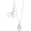 Collana donna in oro 9kt Comete Di Acquamarina KGLQ 001