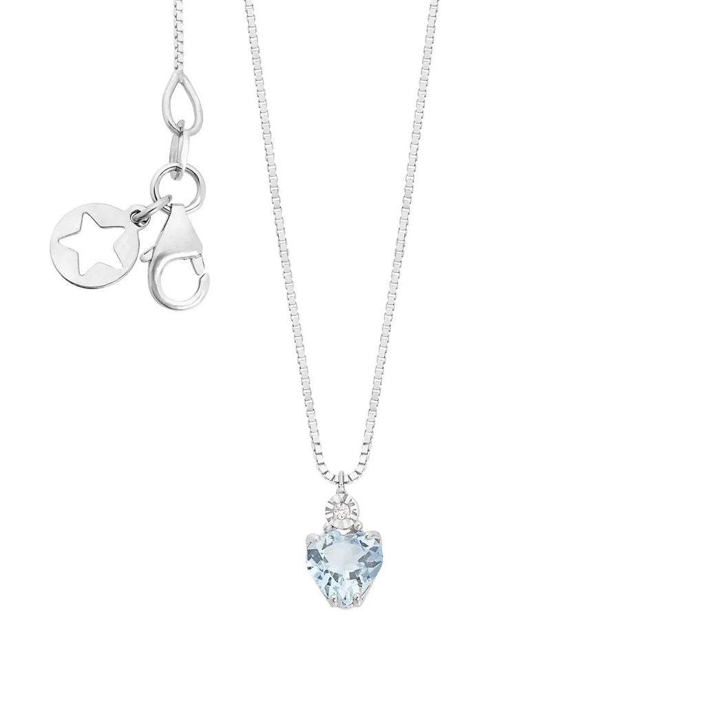 Collana donna in oro 9kt Comete Di Acquamarina KGLQ 003