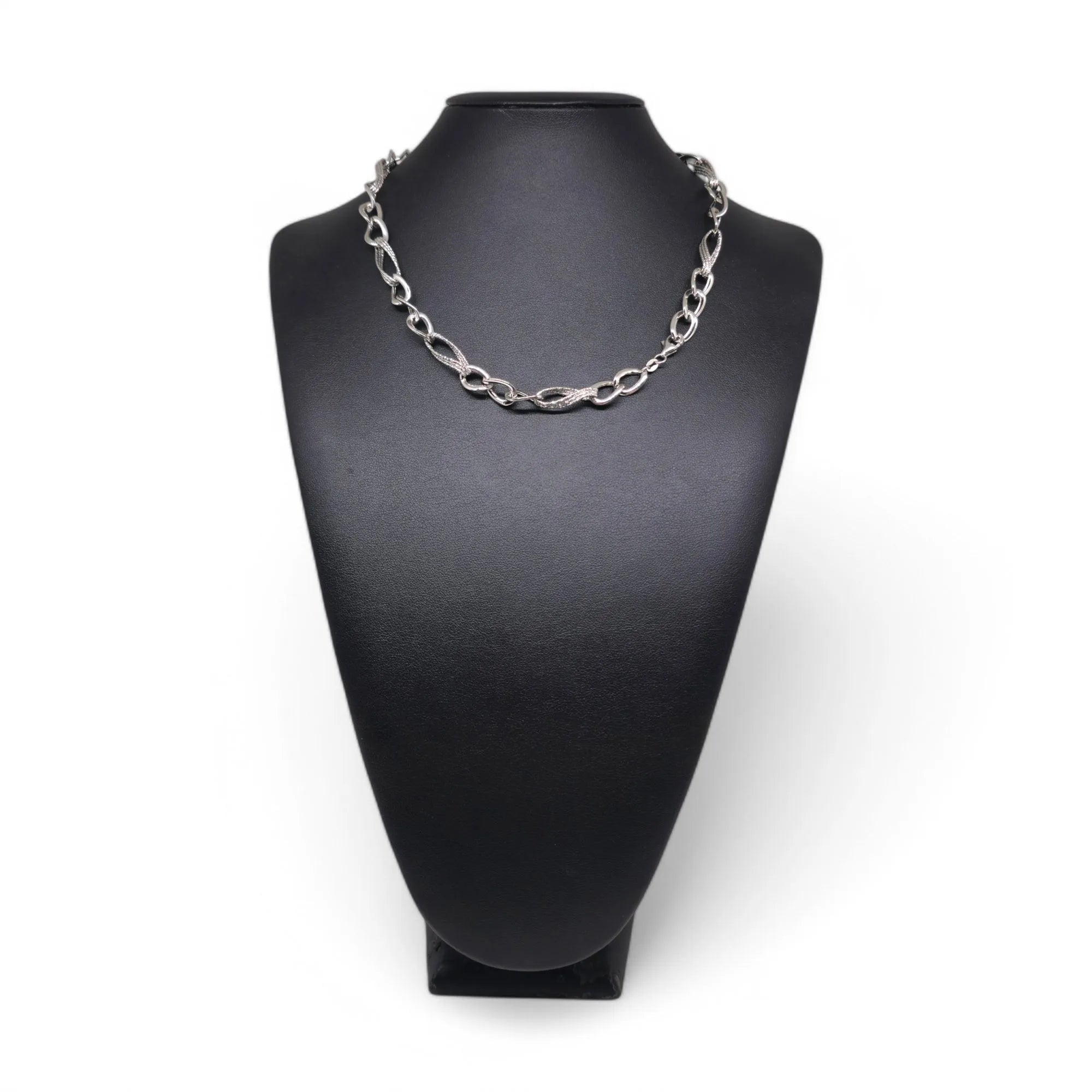 Collana donna in oro BIANCO 18kt modello a catena elegante e luminosa