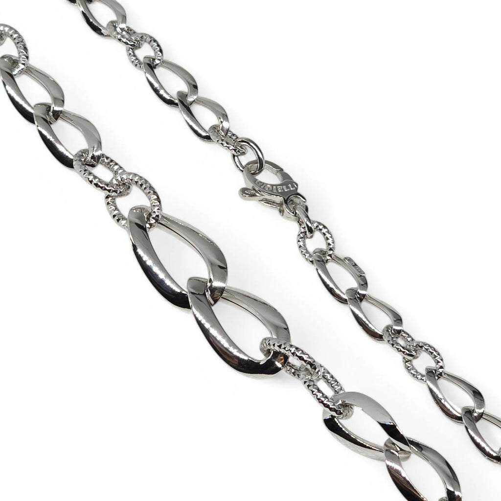 Collana donna in oro Bianco 18kt modello a catena elegante e leggera
