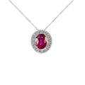 Collana donna in oro bianco 18kt con rubino Donnaoro lpr12081.006