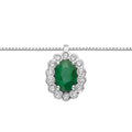 Collana donna in oro bianco e smeraldo e brillanti Donnaoro luce dhpe9574.008