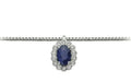 Damenhalskette aus Weißgold und Saphir mit Diamanten Donnaoro luce dhpz9574.008