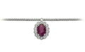 Collana donna in oro con diamanti e rubino marchio donnaoro dhpr9574.008