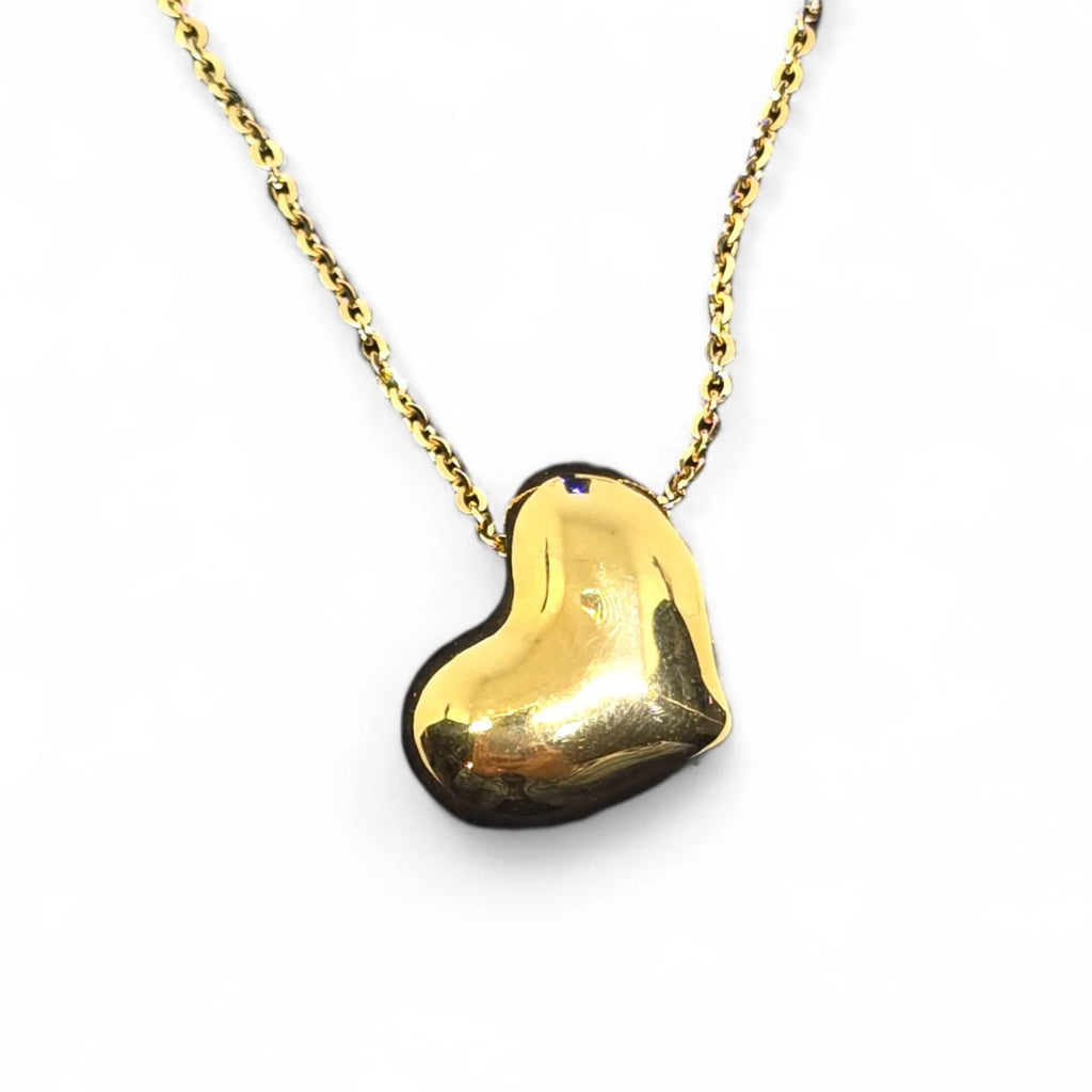 Damenhalskette aus 18 Karat Gelbgold mit Herzanhänger aus Gold