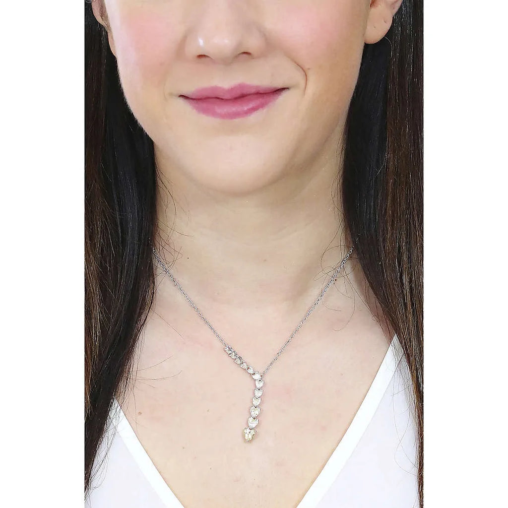 Damen-Halskette lang Comete Schmuck mit Kristallen gla 245