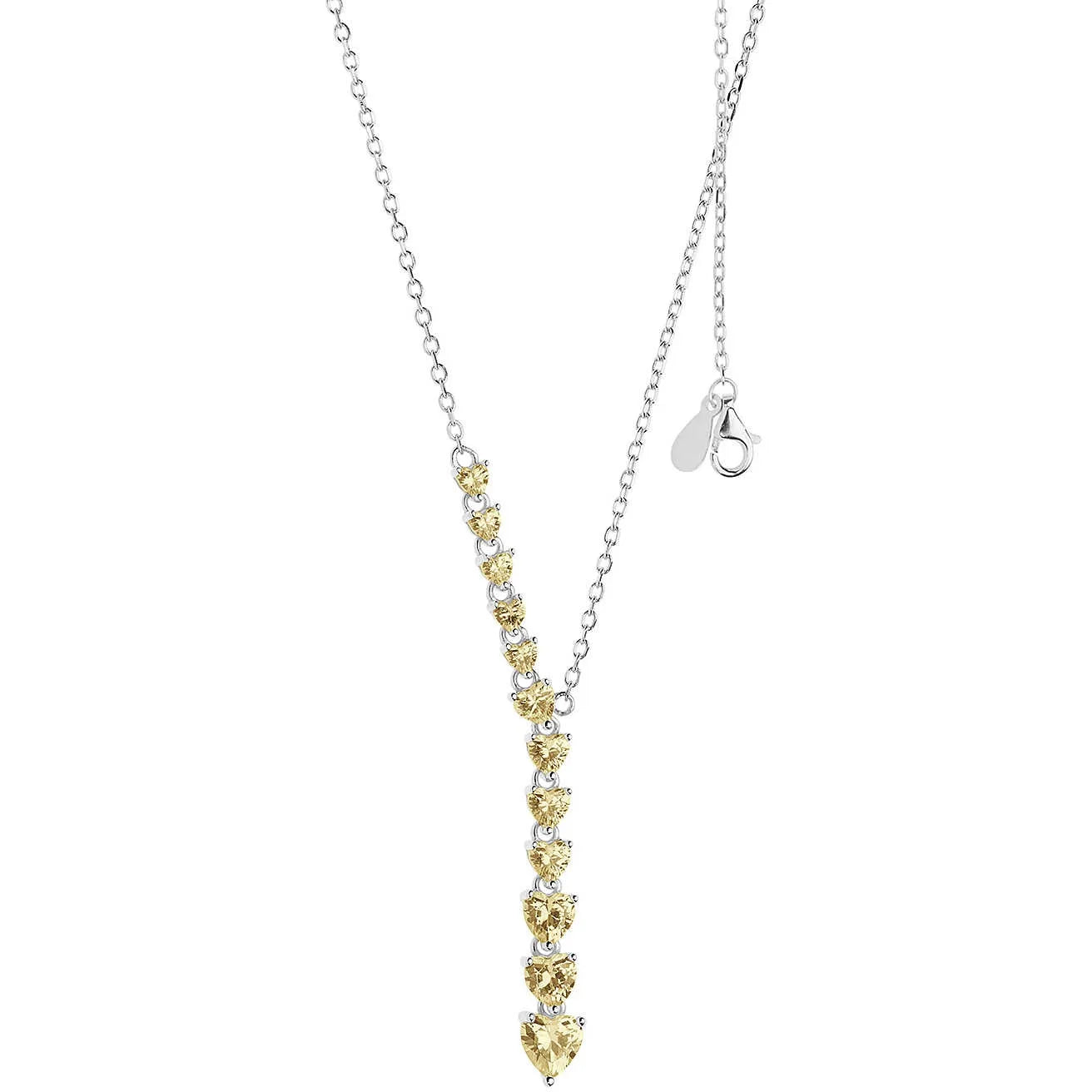 Damen-Halskette lang Comete Schmuck mit Kristallen gla 245