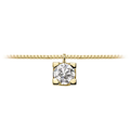 Damenhalskette DonnaOro Solitär Gelbgold Diamant 0,04 kt lpl10310.004