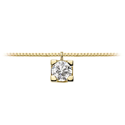 Collana donna marchio DonnaOro punto luce oro giallo diamante ct 0,04 lpl10310.004