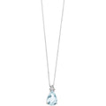 Collana donna oro bianco e diamante gioielli Comete Fantasia Di Acquamarina glq 279