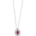 Damenkette Weißgold Rubin und Diamanten Damenschmuck Comete Orione glb 1473