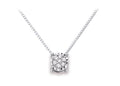 Collana donna pendente in oro bianco e diamanti Donnaoro luce dhpf8501.003