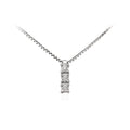 Collana donna pendente trilogy in oro bianco e diamanti Donnaoro luce dhpt7893.005