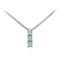 Collana donna pendente trilogy in oro bianco e diamanti Donnaoro luce dhpt7893.003