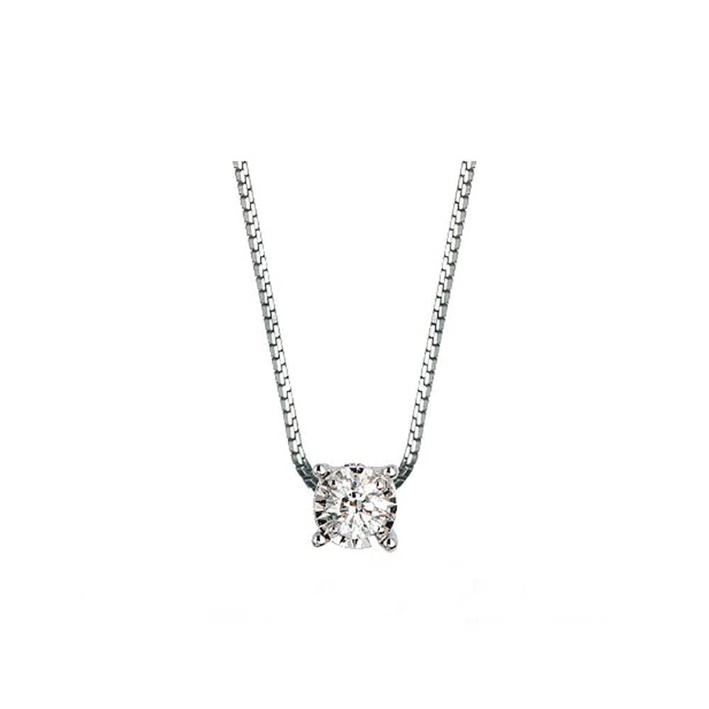 Collana donna punto luce Donnaoro in oro bianco e diamante DKPL8787.S005