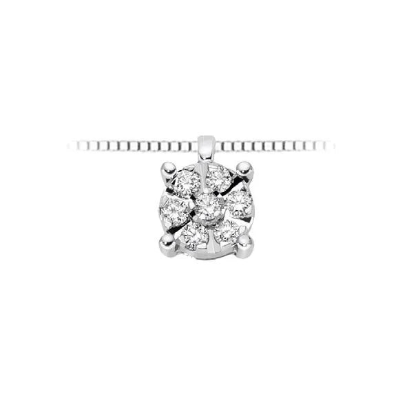 Damenkette Solitär aus Weißgold mit Diamanten LPF10475.006