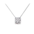 Collana donna punto luce in oro bianco e diamanti donnaoro luce dhpf8501.004