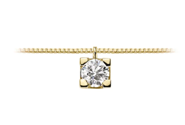 Collana donna punto luce in oro giallo e diamanti Donnaoro Lpl10310 lpl10310.006