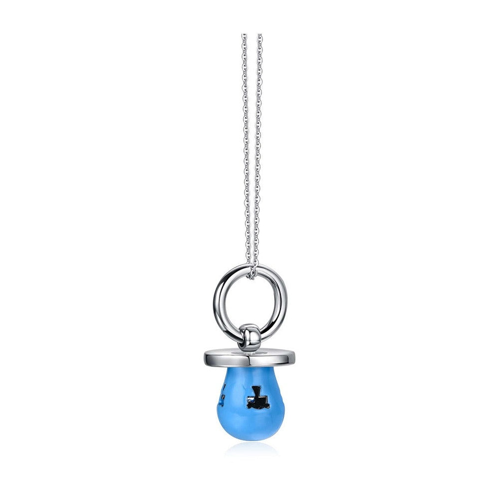 Collana donna richiamo angeli Luca barra con ciuccio celeste CK1025