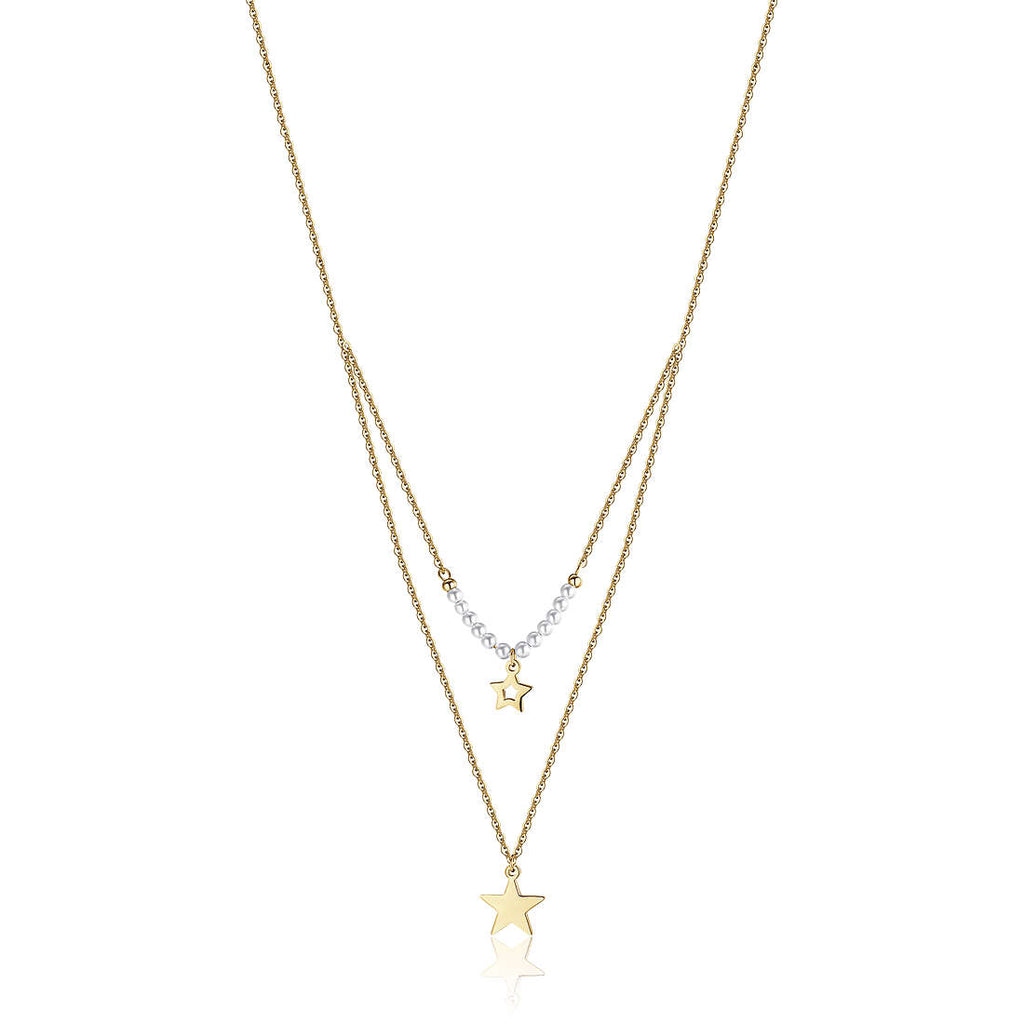 Collana doppia con stella donna gioielli Luca Barra ck1614