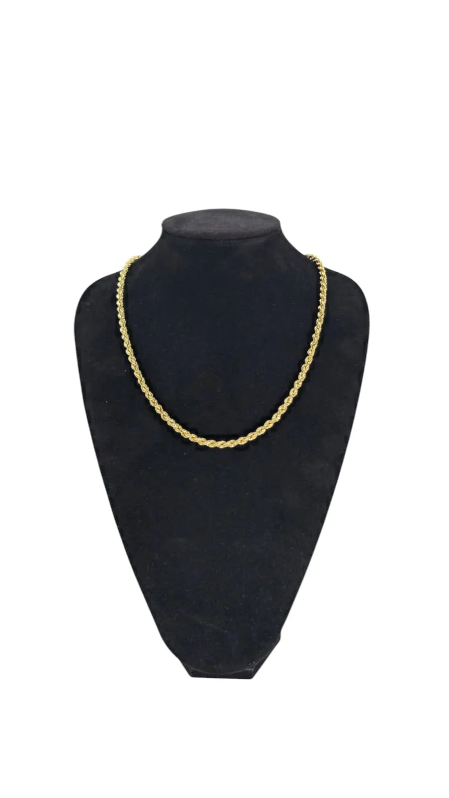 Collana funetta in argento dorato Unisex 60 cm