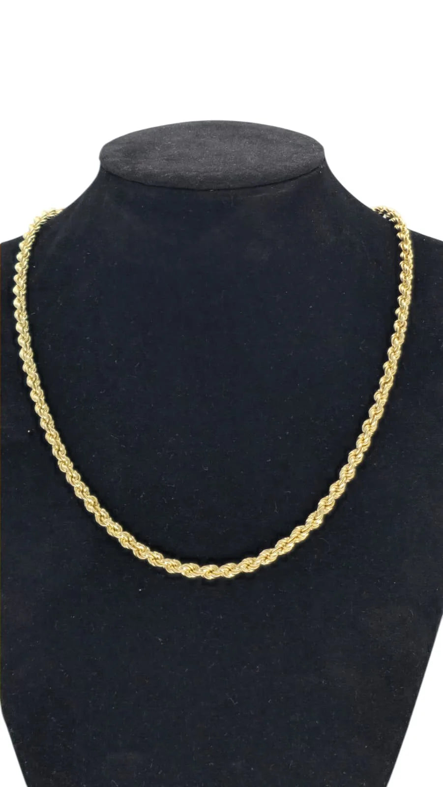 Collana funetta in argento dorato Unisex 60 cm