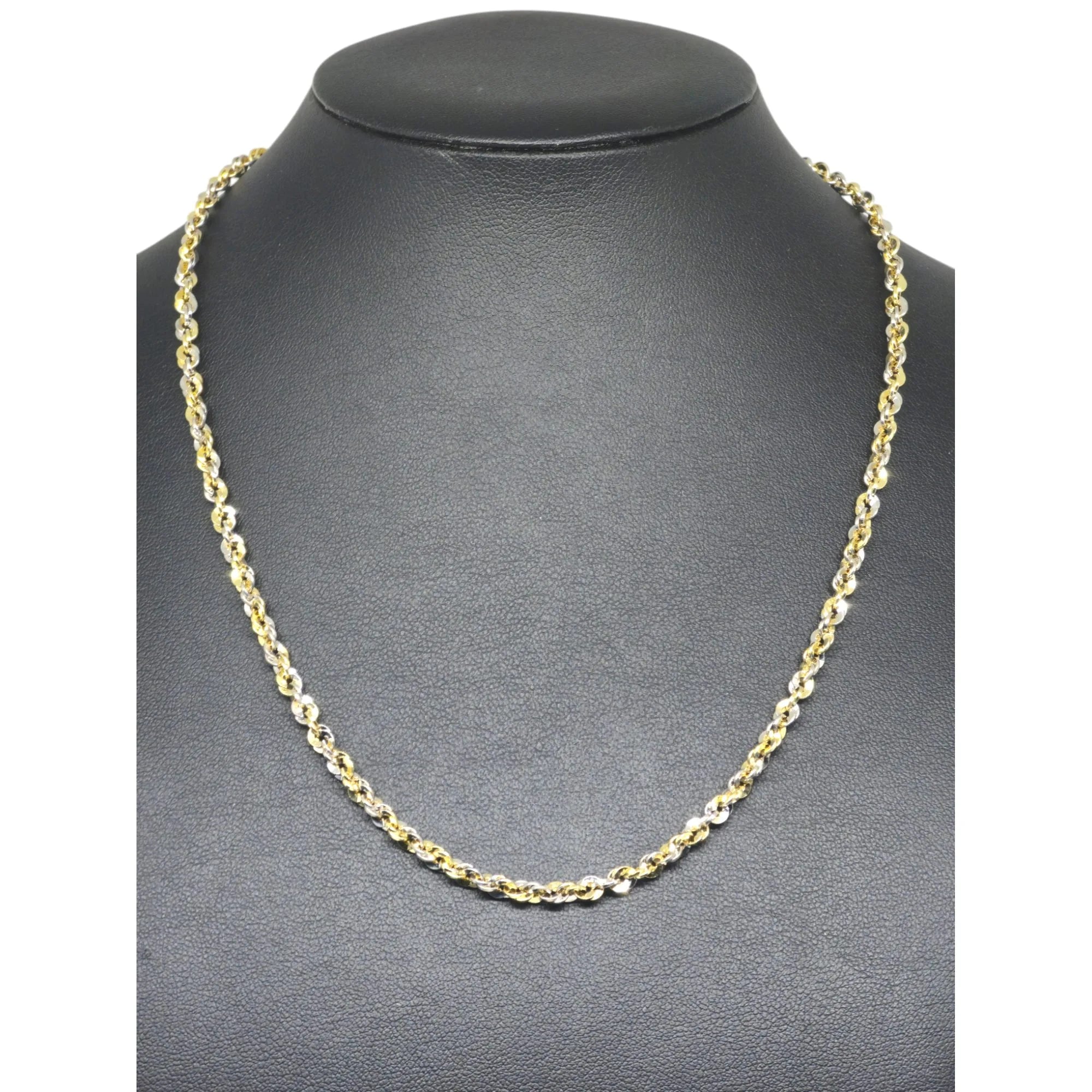 Collana iride unisex in oro bicolore 18 kt stile classico 44 cm