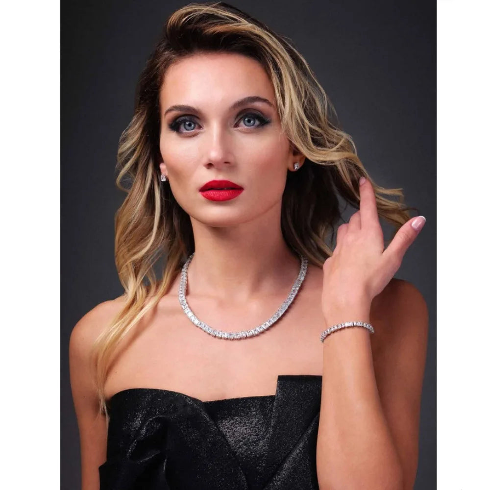 Collana girocollo donna Ottaviani con zirconi bianchi