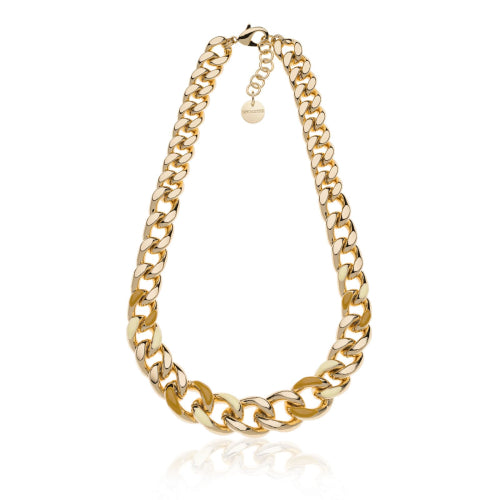 Collana groumette smalto beige e nocciola Unoaerre donna 2181