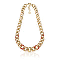 Collana groumette smalto bordeaux e beige Unoaerre donna 2182
