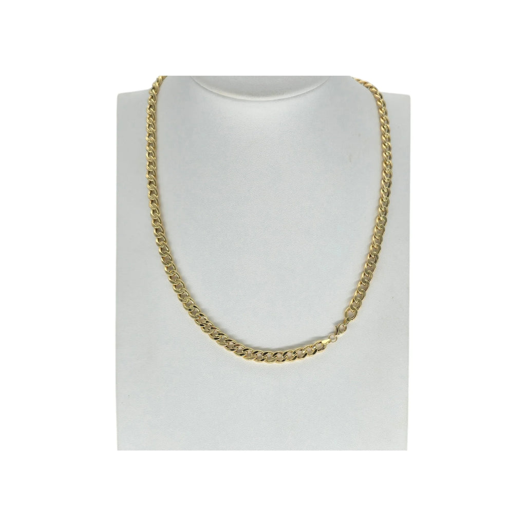 Collana in oro giallo 750 maglia grumetta liscia unisex