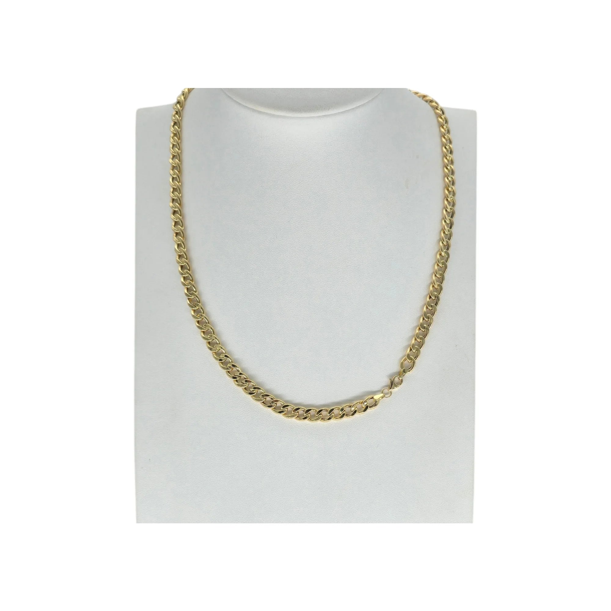 Collana in oro giallo 750 maglia grumetta liscia unisex