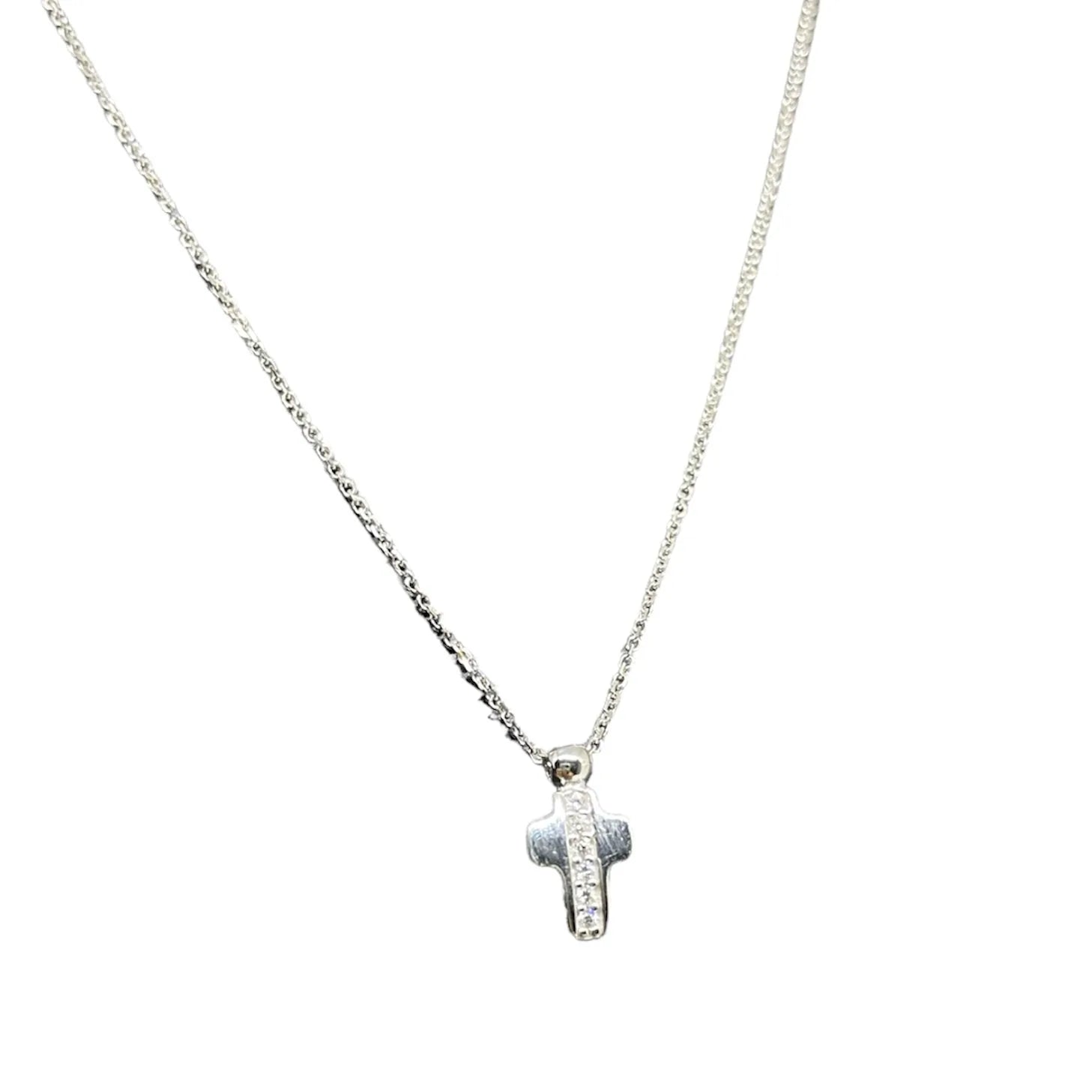 Collana iGold con croce punto luce in Oro Giallo 375 9Kt