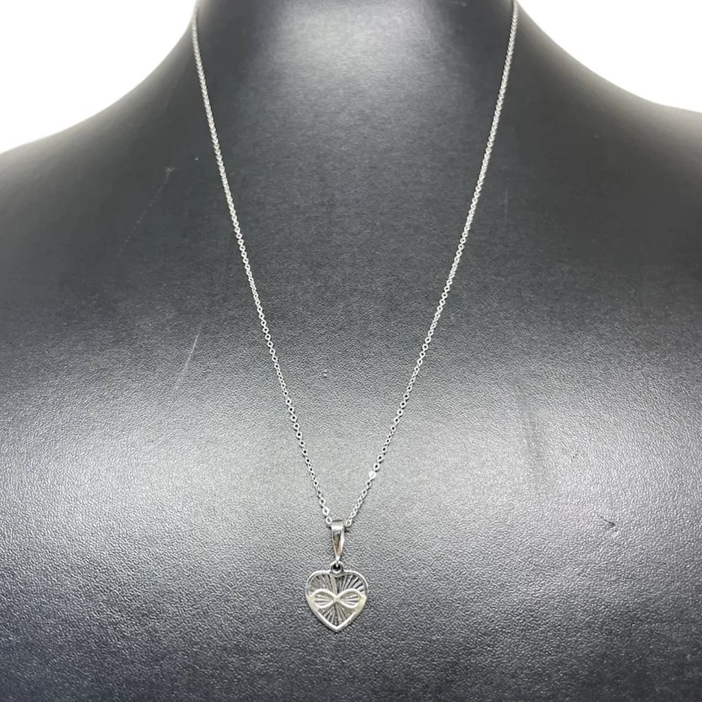 Collana iGold con cuore in Oro Bianco 375 9Kt