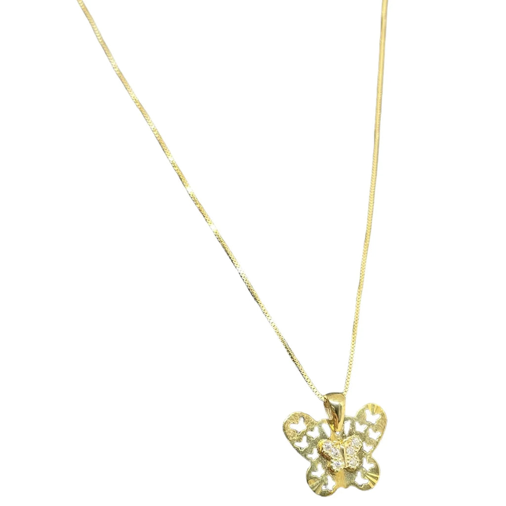 Collana iGold con farfalla in Oro Giallo 375 9Kt