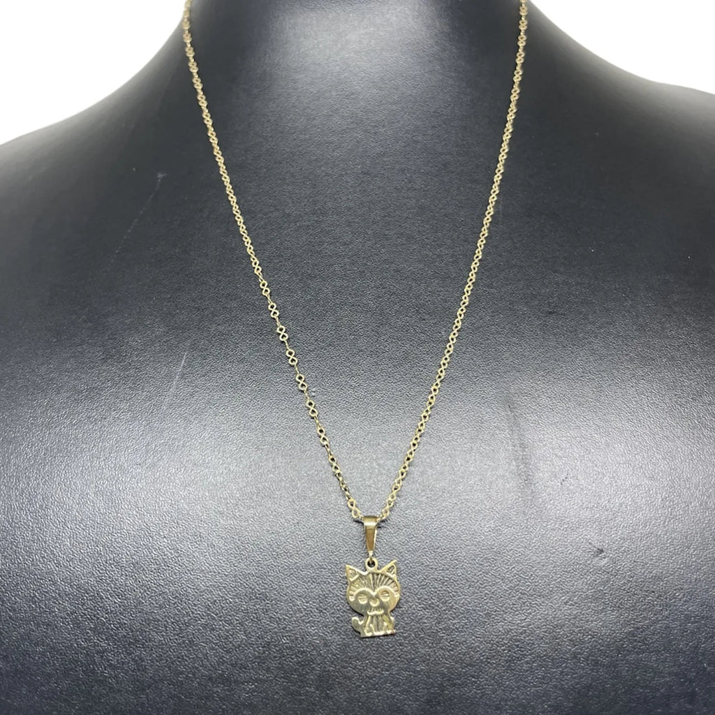 Collana iGold con gattino in Oro Giallo 375 9Kt