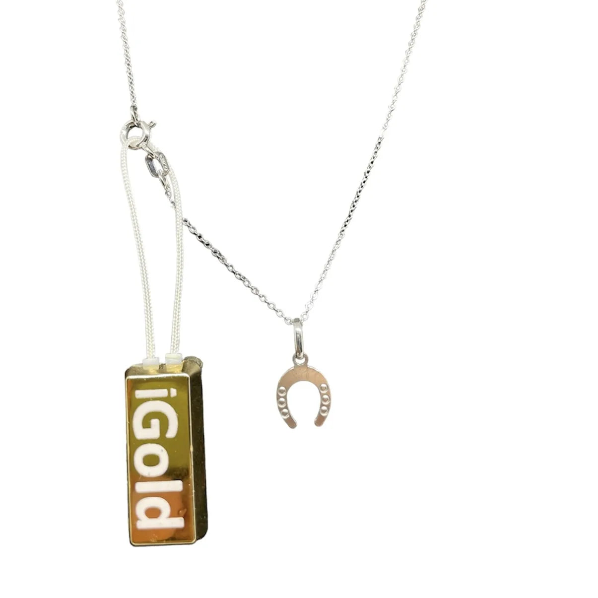 Collana iGold con piccolo ferro in Oro Giallo 375 9Kt