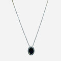 Collana iGold con punto luce blu Oro Bianco 375 9KT