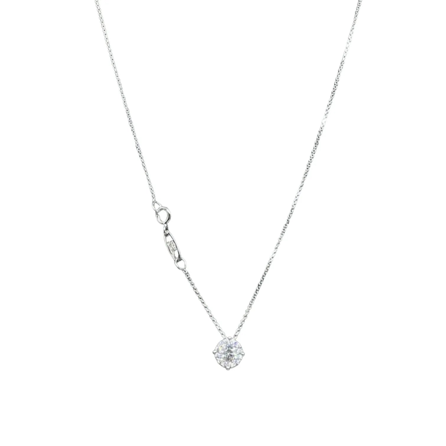 Collana iGold con punto luce in Oro Bianco 375 9Kt