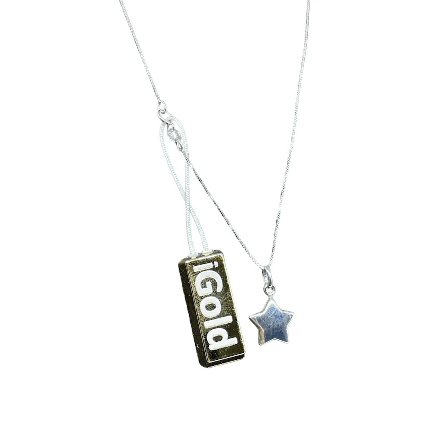Collana iGold con stella in Oro Bianco 375 9Kt