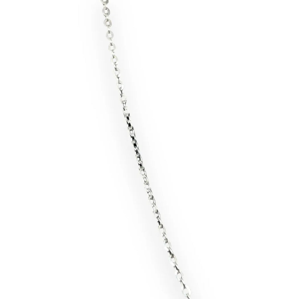 iGold-Halskette aus 9 Karat Weißgold, 45 cm