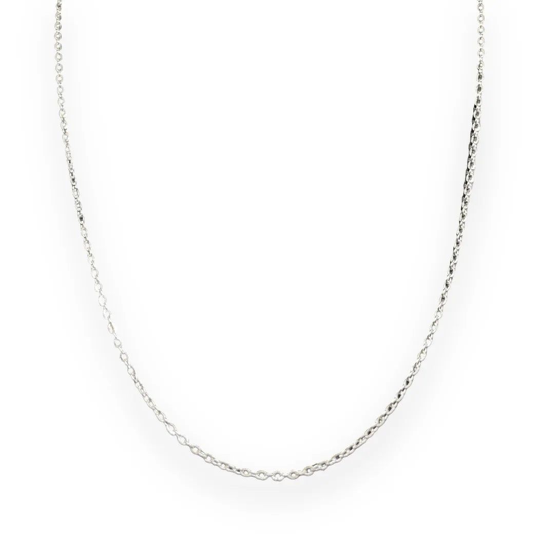 iGold-Halskette aus 9 Karat Weißgold, 45 cm