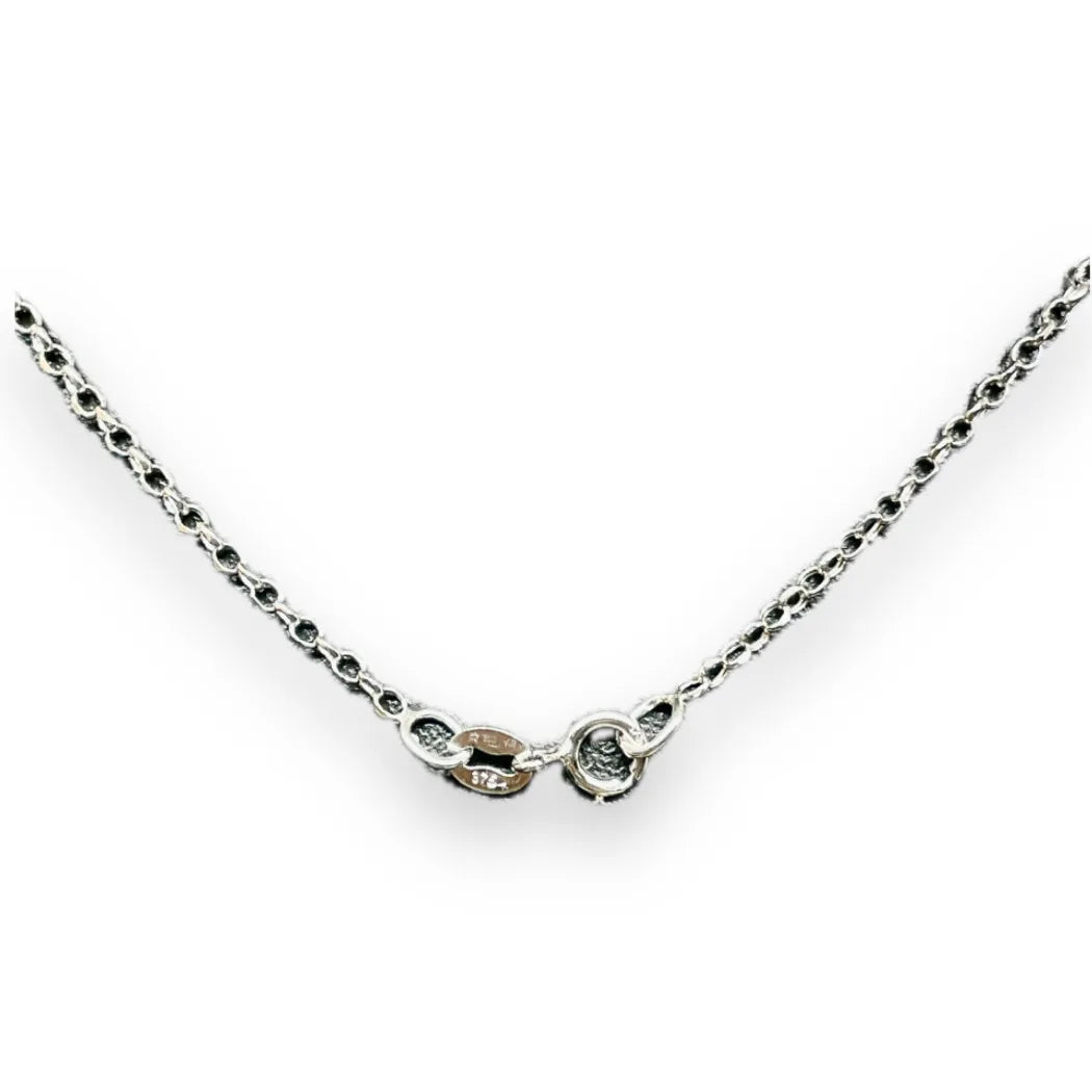 iGold-Halskette aus 9 Karat Weißgold, 48 cm