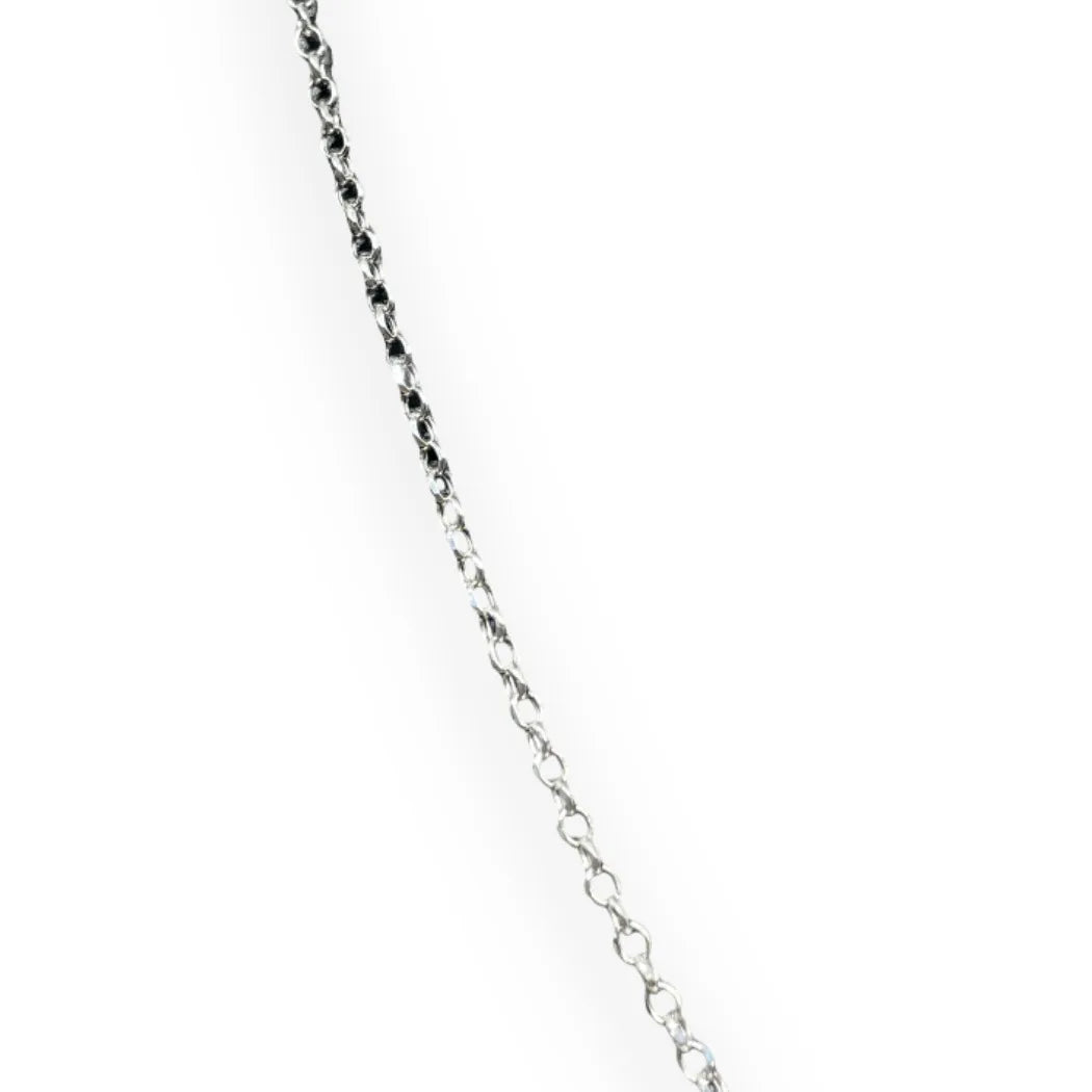iGold-Halskette aus 9 Karat Weißgold, 48 cm