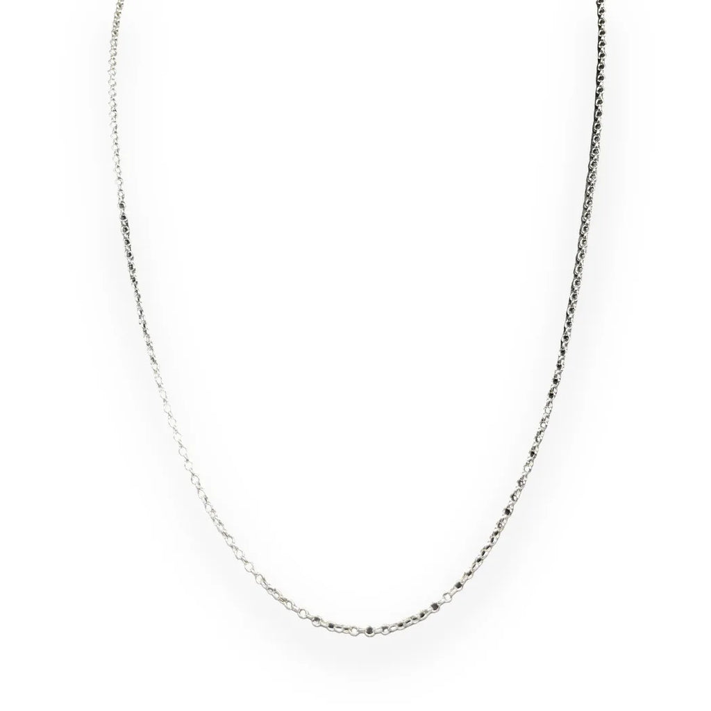 iGold-Halskette aus 9 Karat Weißgold, 48 cm