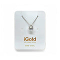 Collana in Oro Bianco 9kt 375 con Cuore Bianco